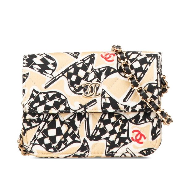 CHANEL Black Leather Logo Shoulder Bag - Picture 1 of 10